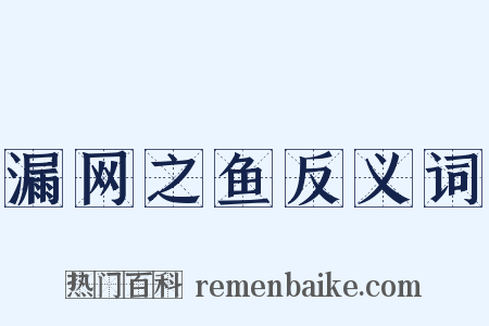 漏网之鱼反义词是什么意思的图片